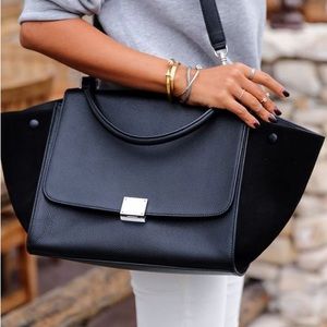 AUTHENTIC Celine Trapeze Bag - Black
